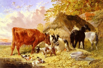  john - pferde Kühe Enten und eine Ziege von einem Bauernhof John Frederick Herring Jr Pferd